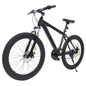Akuoyiexemye 26 Zoll MTB Pro Mountainbike 21 Gang, Hochleistungs-Doppelscheibenbremsen & Federweg-System, All-Terrain Fahrrad mit Sicherheitsreflektoren & Leichtbaurahmen