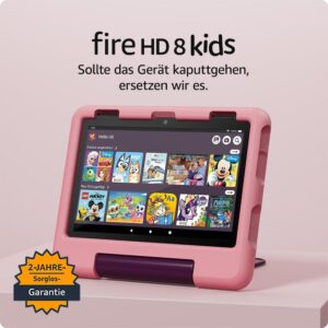 Amazon Fire HD 8 Kids-Tablet (Neueste Generation), für Kinder von 3-7 J. | 3 GB RAM, werbefreie Inhalte, integrierte Kindersicherung, 13 Std. Akkulaufzeit, 32 GB,...