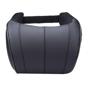 ANKYSON Samnuerly PU-Leder-Auto-Nackenkissen, Memory-Schaum-Füllung, Nackenstütze, Sitz-Kopfstützenkissen, kompatibel mit Auto-Gadget-Autozubehör (Farbe: Schwarz) (Schwarz)