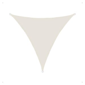 anndora Sonnensegel luftdurchlässig 3 x 3 x 3 m - Farbe Creme - Dreieck - Material HDPE