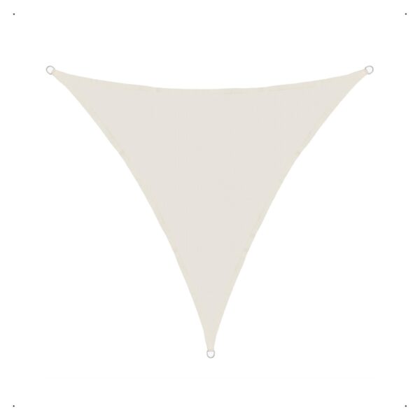 anndora Sonnensegel luftdurchlässig 3 x 3 x 3 m - Farbe Creme - Dreieck - Material HDPE