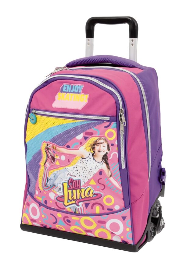 Auguri Preziosi Preziosi - Soy Luna Zaino Trolley 3 Ruote Con Gadget Incluso, Collezione 2017/18 Kindergepäck, Schwarz (Nero)