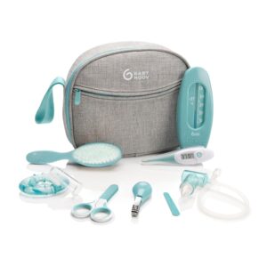 Babymoov Babypflege-Set Aqua - 9-teilig, ideal für die Baby Erstausstattung mit digitalem Fieberthermometer und Nasensauger