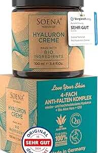 BIO HYALURON CREME +Q10 | Hyaluronsäure Hochdosiert | 4-Fach Anti-Falten -100ml | Tages- & Nachtcreme | Hyaluronsäure Creme - Feuchtigkeitscreme - Hyaluron Creme Gesicht | Anti Aging Gesichtscreme : Amazon.de: Kosmetik