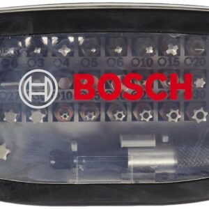 Bosch 32tlg. Schrauberbit Set Extra Hart (Kreuzschlitz-, Pozidriv-, Hex-, T-, TH-, S-Bit, Zubehör Bohrschrauber und Schraubendreher)