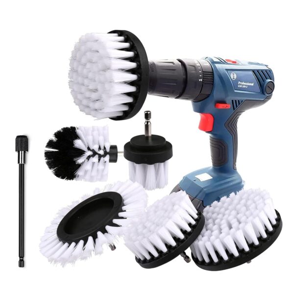 Bürstenaufsatz Bohrmaschine Set, Bürstenaufsatz Akkuschrauber 6 Stück Reinigungsbürste Felgenbürste Scrubber Reinigung Bürste Kit für Felgen, Badewanne, Fliesen, Küche, Auto,...