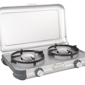 Campingaz Campingkocher Camping Kitchen 2 | 2-Flamm Gaskocher mit 4000 Watt Leistung | 2-Brenner Campingkocher | abnehmbare Topfroste | Betrieb mit CV 470 Kartusche und...
