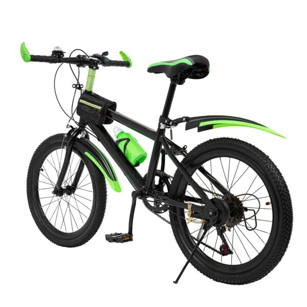Charocean Mountainbike 20 Zoll Kinderfahrrad Kinder Fahrrad für Jungen & Mädchen, 7 Gang Mountainbike mit Schutzblech, Wasserflasche, Kompassglocke, Tragfähigkeit 85KG, Von 8-13...