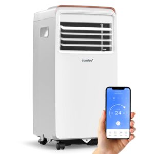 Comfee Mobiles Klimagerät Mobile 9000 Pro, 9000 BTU 2,6kW, Kühlen&Ventilieren&Entfeuchten, Raumgröße bis 88m³(33㎡), APP-Steuerung/Alexa/Google Home/IFTTT, Mobile Klimaanlage mit...