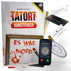 CRIMECASES Krimispiel für Erwachsene - Tatort: Kunstfehler I Krimispiele für Zuhause für 1-6 Personen I Mordfall lösen Spiel ab 14 Jahren I Fallakte lösen
