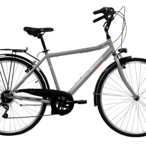 Discovery Denver Herren Trekkingrad Manhattan Herrenfahrrad (28 Zoll), Shimano 6 Gänge, Farbe Silber Metall