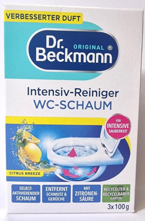 Dr. Beckmann Intensiv-Reiniger Wc-Schaum, Selbstaktivierender Schaum 3x 100 g ( Ein Bild des Artikels zeigt zwei verschiedene Versionen )