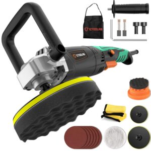 ETOOLAB Poliermaschine Auto, 1200W [Professional] 7 Variable Geschwindigkeit, 22 tlg, Auto Poliermaschine Set mit 152/178mm Polierpad, für Boot KFZ