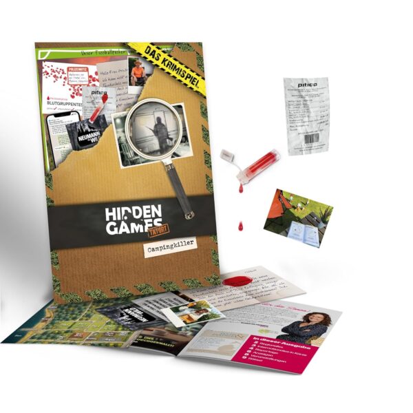 Hidden Games Tatort - Campingkiller - Deutsch - Realistisches Krimispiel, spannendes Detektivspiel, Escape Room Spiel