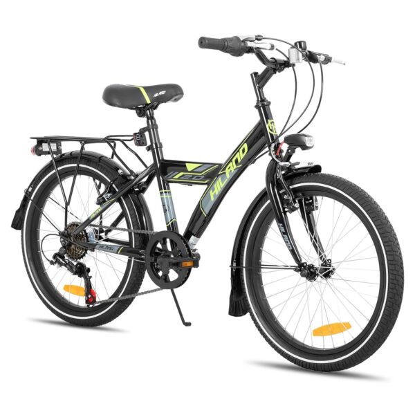 Hiland 20/24 Zoll Kinderfahrrad Mountainbike für Kinder Jungen Mädchen ab 6 7 8 9 10 Jahren mit 6 Gang Schaltung, Ständer