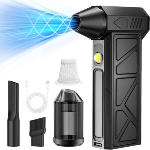 HSSNS Mini Gebläse Akku Elektrische Staubgebläse, 4-Gang 150000 U/min Electric Air Duster, Mini Staubsauger Luftgebläse 2 IN 1, Compressed Air Duster Mit 10.000mAh Akku für...