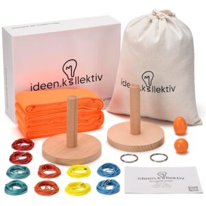 ideen.kollektiv Kugelkurier – Teambuilding-Game für 3-10 Personen, fördert Kommunikation, Teamwork & Problemlösungsfähigkeiten, inkl. 10 Augenbinden, ideal für Workshops,...