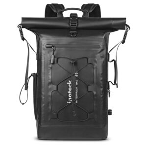 Inateck RollTop Rucksack Herren 30-35L Wasserdichter Multifunktionaler Organizer mit Abnehmbarem Schulterriemen Auslassventil Wasserdichtem Reißverschluss Für Radfahren Outdoor...