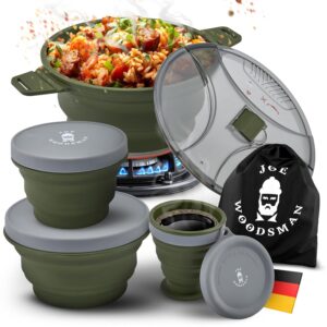 JOE WOODSMAN Faltbares Camping-Kochgeschirr – Leicht, platzsparend für Outdoor, Wandern, Backpacking, Trekking & Reisen – Jetzt entdecken!