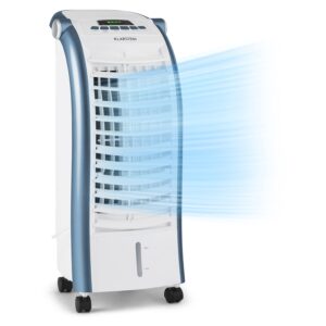 Klarstein Luftkühler mit Wasserkühlung, 4-in-1 Verdunstungskühler, Luftbefeuchter, Ventilator & Nachtmodus, Mobile Klimageräte Luftkühler mit 6L Tank, 65 Watt Air Cooler, 444...