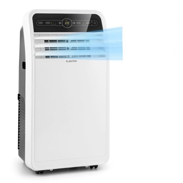 Klarstein Mobile Klimaanlage mit Abluftschlauch, 4-in-1 Klimagerät mit Ventilator, Luftentfeuchter & Nachtmodus, Kleine & Portable Klimaanlage für Wohnung & Büro, App-Steuerung,...