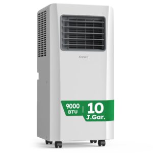 Kresico Mobile Klimaanlage 9000 BTU, Klimaanlage mobil mit Abluftschlauch, Mobiles Klimagerät mit Abluftschlauch für Räume bis zu 33m²/90m³, Klimagerät mit Timer, Fernbedienung,...