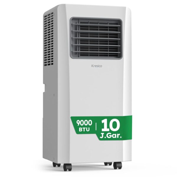 Kresico Mobile Klimaanlage 9000 BTU, Klimaanlage mobil mit Abluftschlauch, Mobiles Klimagerät mit Abluftschlauch für Räume bis zu 33m²/90m³, Klimagerät mit Timer, Fernbedienung,...