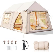 Lilypelle Aufblasbares Zelt 8 Person Glamping Zelt mit Pumpe Baldachin 4x2.7x2m