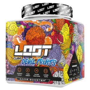 LOOT Game Booster | Konzentration, Ausdauer, Reaktionsfähigkeit | 50 Servings (400g) mit Koffein & 20 einzigartigen Inhaltsstoffen | Flow-State Formel | Devil Fruit