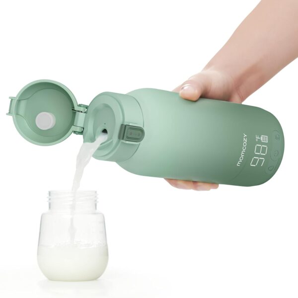 Momcozy Tragbarer Flaschenwärmer Baby für unterwegs, Schnelles Aufheizen und Lange Akkulaufzeit, Zwei Heizmodi für Muttermilch und Wasser, Große 500ml Kapazität für den Ganzen Tag