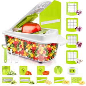 Multifunktions-Mandoline, 23 Stück, Küchenhobel, Gemüseschneider, manuell, Würfel, Tomaten, Kartoffeln, Karotten, Zwiebeln