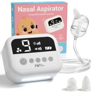 Nasensauger Baby Elektrisch |Elektrischer Nasensauger für Babys 9 Saugstärken Nasensekretsauger Baby Staubsauger Wiederaufladbar Mit Licht und Beruhigender Musik Sicher...