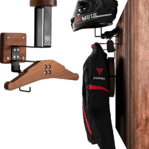 OneTigris Helmhalter Wand, Helmhalterung Wand für Motorradhelm, Feuerwehrhelm & Airsoft-Westen (40kg Tragkraft)-Stabile Wandhalterung für Garage, Motorradbekleidung &...
