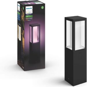 Philips Hue White and Color Ambiance LED Sockelleuchte Impress, für den Aussenbereich, dimmbar, bis zu 16 Millionen Farben, steuerbar via App, kompatibel mit Amazon Alexa (Echo,...