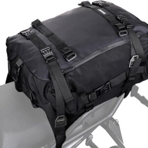 Rhinowalk Multifunktional Motorradtasche Motorradgepäck 10/20/30L Motorrad Pannier Satteltaschen Gepäckträgertaschen Hecktasche Hinterradtasche, Schwarz-30L