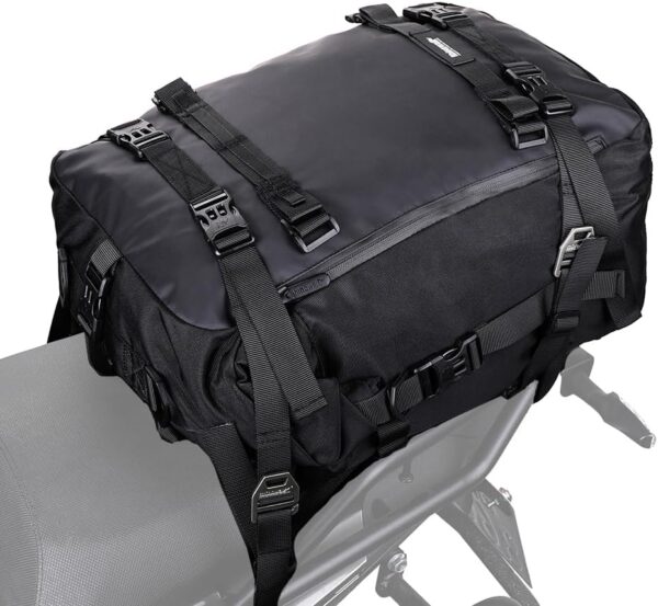 Rhinowalk Multifunktional Motorradtasche Motorradgepäck 10/20/30L Motorrad Pannier Satteltaschen Gepäckträgertaschen Hecktasche Hinterradtasche, Schwarz-30L