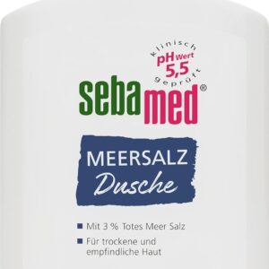 SEBAMED Meersalz Dusche 200 ml, Duschgel für Männer und Frauen, seifenfreie Reinigung für empfindliche und trockene Haut, ohne Mikroplastik