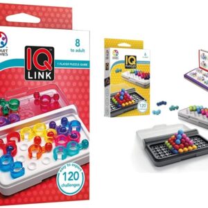 smart games SG 477 IQ Link & SG455 IQ-Puzzler PRO, Geschicklichkeitsspiel, Reisespiel, Gehirntraining