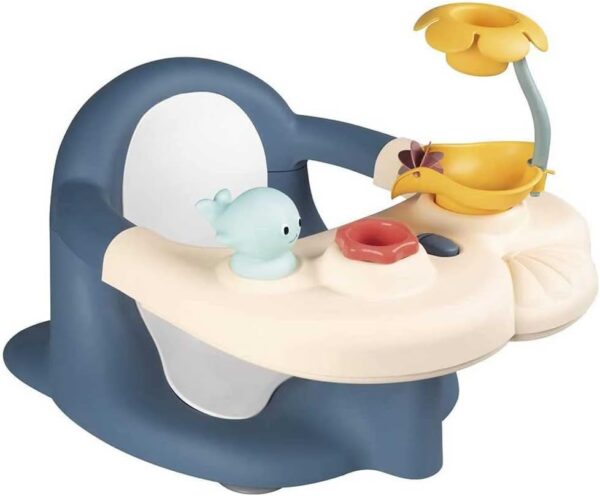 Smoby Toys - Little Smoby Baby-Badesitz ab 6 Monate - Badewannensitz mit Spieltisch inkl. Badewannenspielzeug - Sitzhilfe für Babys & Kleinkinder mit Saugnäpfen