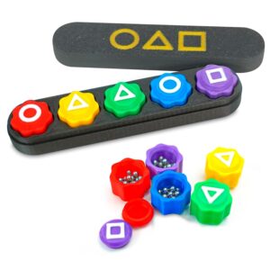 ToyPlash - Set 5 Steine Gonggi Spiel – Gonggi Steine Original Korea - Gongi Spiel für Kinder & Erwachsene - Korean Stein Traditionell - Gongi Korean Game Original - Jackstones...