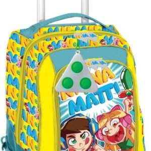 Trolley Duo Schule Ninna und Matti mit Gadget, gelb, Taglia Unica, Klassisch