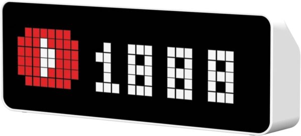 ULANZI TC001 Smart Pixel Clock, Social Media Counter, Digitaler Wecker mit Wetter, AWTRIX Simulator, Retro Pixel Art Anzeigetafel Pomodoro Uhr Nachttisch Gaming Zimmer & Büro Dekor