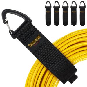 Verlängerungskabel-Organizer & Aufhänger (6er Pack). Flexible Klettbänder mit Dreieckschnalle für Kabel, Seile, Schläuche. Organisation und Aufbewahrung in Haus, Garage und...