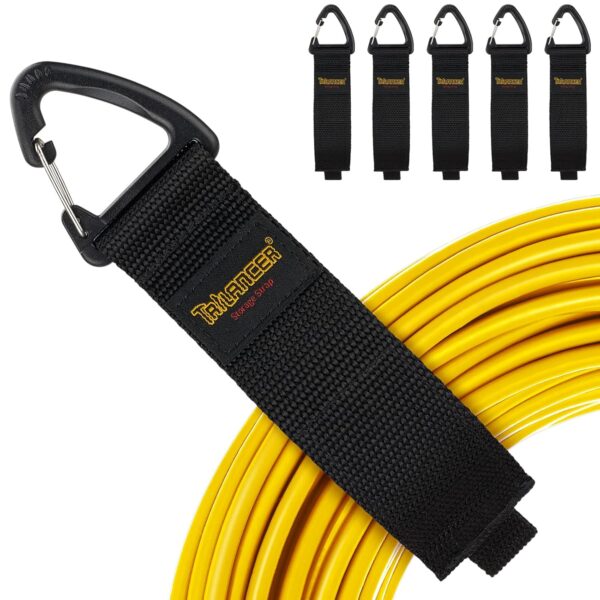 Verlängerungskabel-Organizer & Aufhänger (6er Pack). Flexible Klettbänder mit Dreieckschnalle für Kabel, Seile, Schläuche. Organisation und Aufbewahrung in Haus, Garage und...