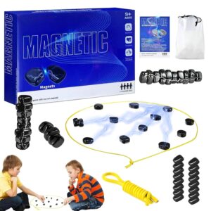 Whaline 20 Pieces Magnetic Chess Game, Magnetic Game Puzzle, Magnetic Chess Game, Portable Chess Magnetic Game for Adults (Redstorm 4)