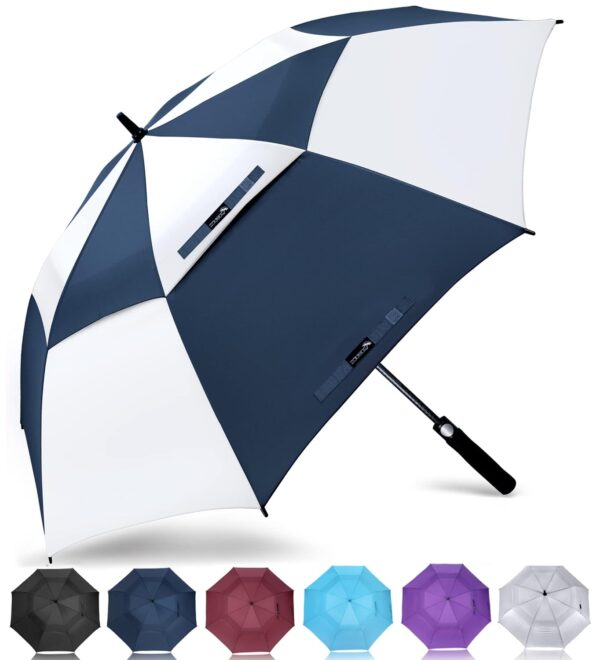 ZOMAKE Regenschirm Sturmfest Groß,M/L/XL/XXL Golf Umbrella Stockschirm mit Auf-Zu-Automatik für Herren Damen - Travel Schirm mit Tragegurt