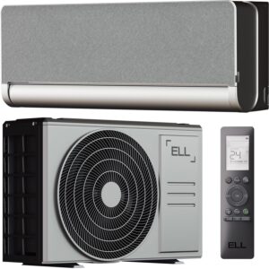 ELL Front Split Klimaanlage 12000 BTU-Kühlung & 13000 BTU-Heizung, 19 dB, leises Wandklimagerät für 110 m², Kühlen A+++/ Heizen A++, Wi-Fi App, Frostschutz, Selbstreinigung &...