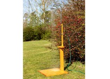 Gartendusche aus geöltem Kiefernholz Campingdusche Outdoormöbel Outdoordusche