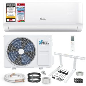 Kältebringer Split Klimaanlage - 12000 BTU (3,5 kW) - Klimagerät mit Heizfunktion, WiFi & App, bis 55qm, sehr leise - Set mit 5m Kupferleitung, Kältemittel R32, Montagematerial,...