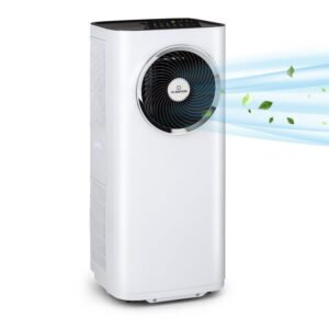 Klarstein Mobile Klimaanlage, 5-in-1 Klimagerät, Ventilator, Luftentfeuchter, Luftreiniger & Nachtmodus, App-Steuerung, Wohnung Klimaanlage mit Abluftschlauch, Air Conditioner,...